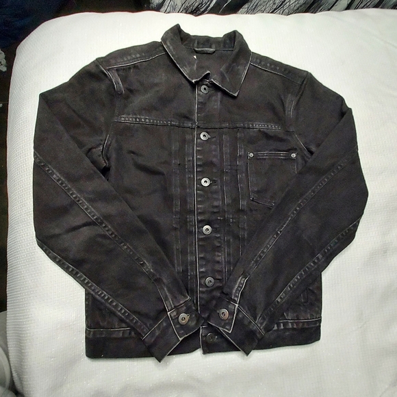 All saints black demin jacket - Picture 8 of 15